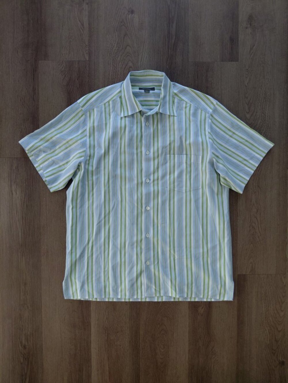 Ermenegildo Zegna Striped Casual Button-Up | Men's Large | Designer